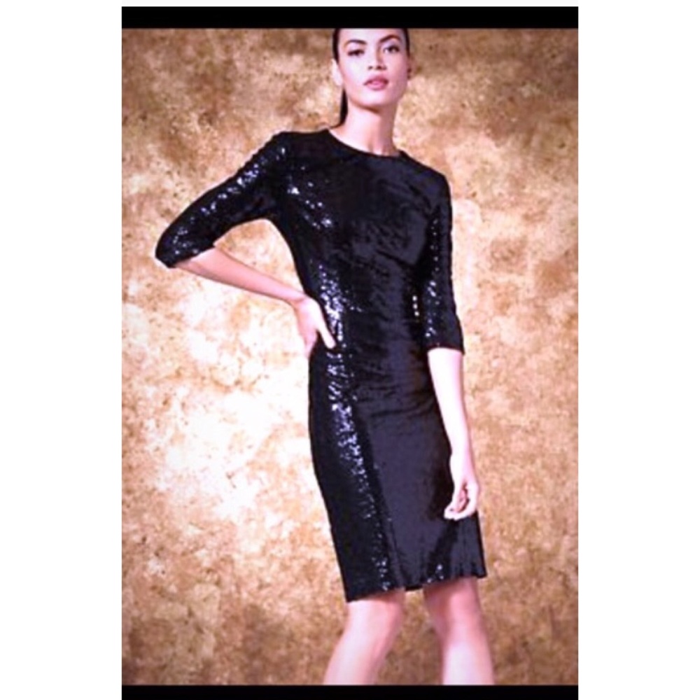 Black Sequin Party/Holiday Midi Dress SZ Small